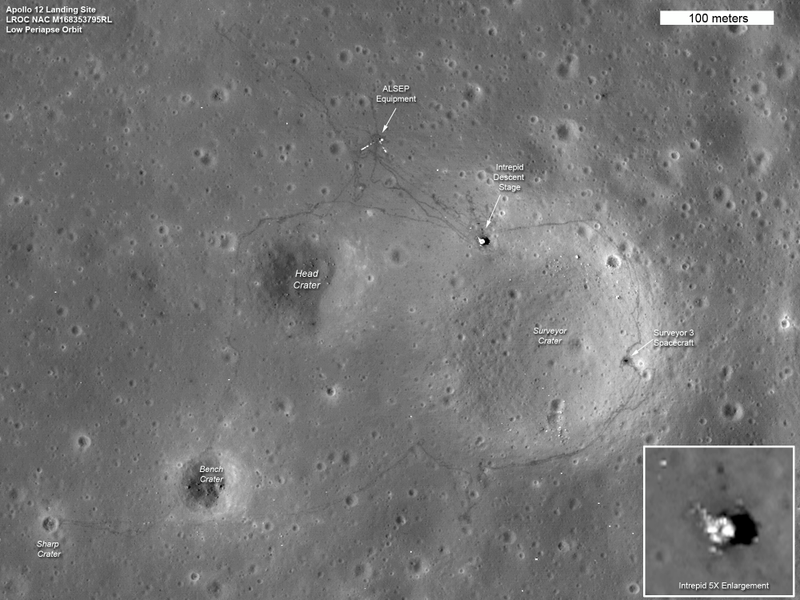 Illustration for article titled Sharpest photographs yet of the tracks humans left on the Moon